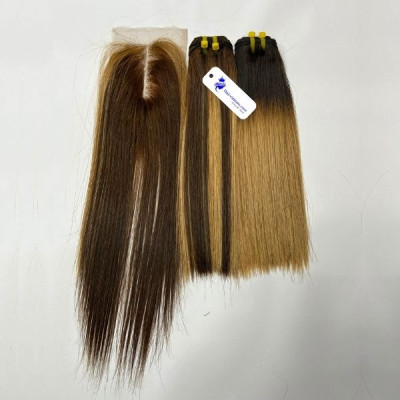Virgin Hair Bundles with Closure